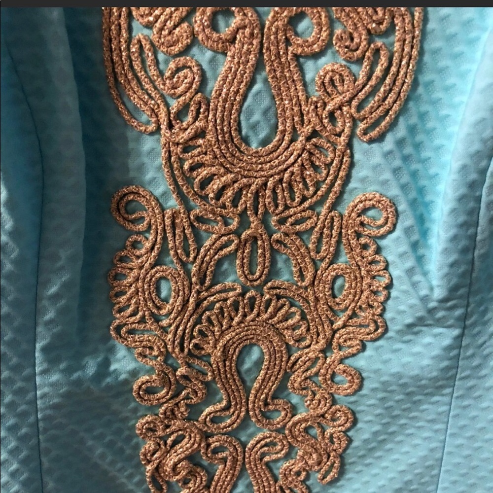 NWT.Shift Dress Lilly Pulitzer blue and gold.